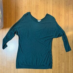 Reitmans Dark Teal Tunic with Side Buttons